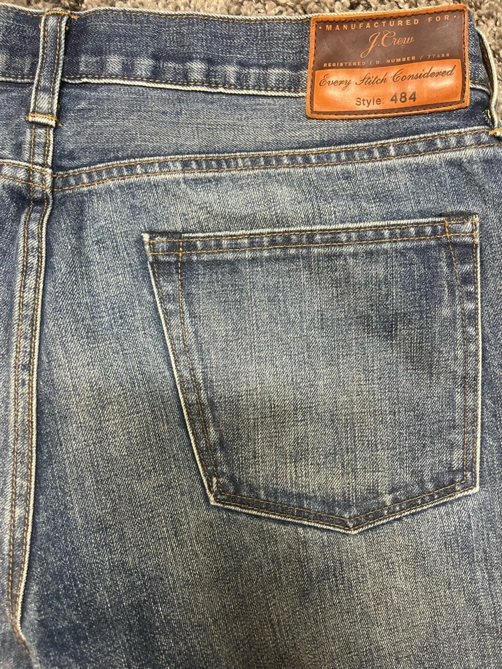J. Crew Men's Slim Straight Light Wash Blue Jeans